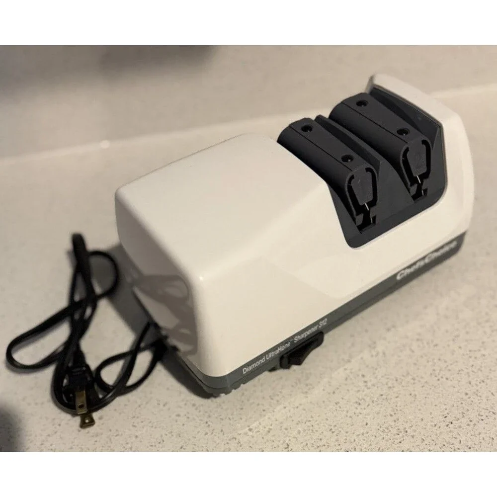 CHEF'S CHOICE Diamond UltraHone Knife Sharpener 312 Electric White Gray - Tested